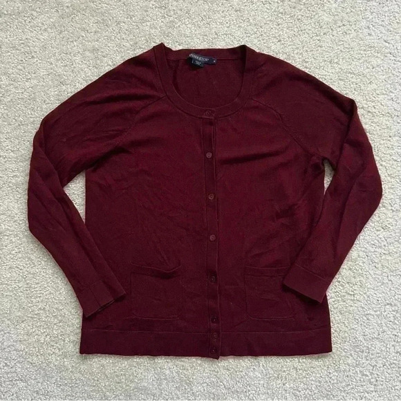 Pendleton Women’s Cardigan Button Up Long Sleeve Sweater Size Small Maroon - Picture 1 of 15
